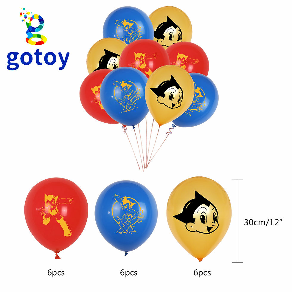 Thumbnail: Astro Boy Party Supplies Happy Birthday Banner Balloon Cake Topper