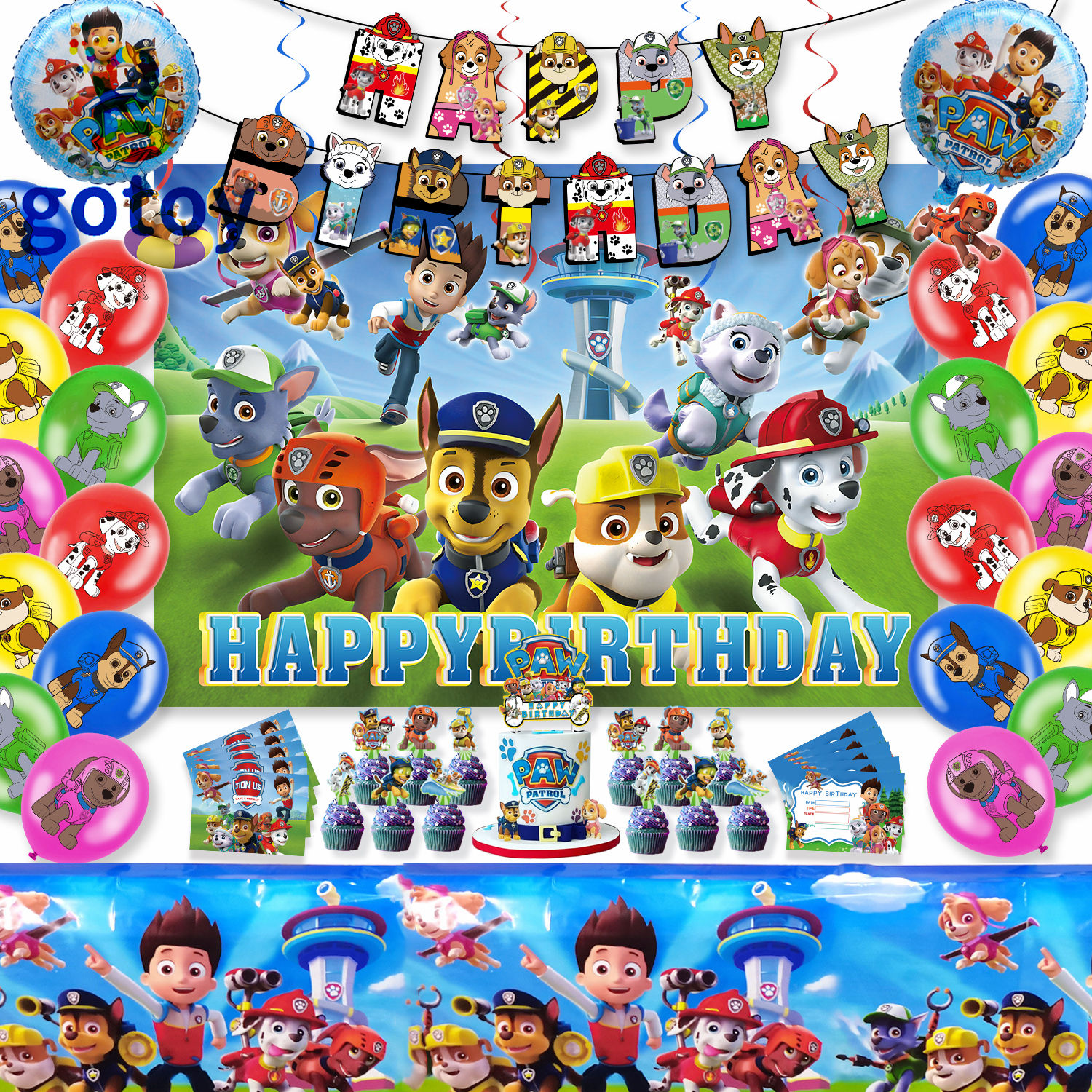 Paw Patrol Party Supplies for Kids’ Birthday balloon set