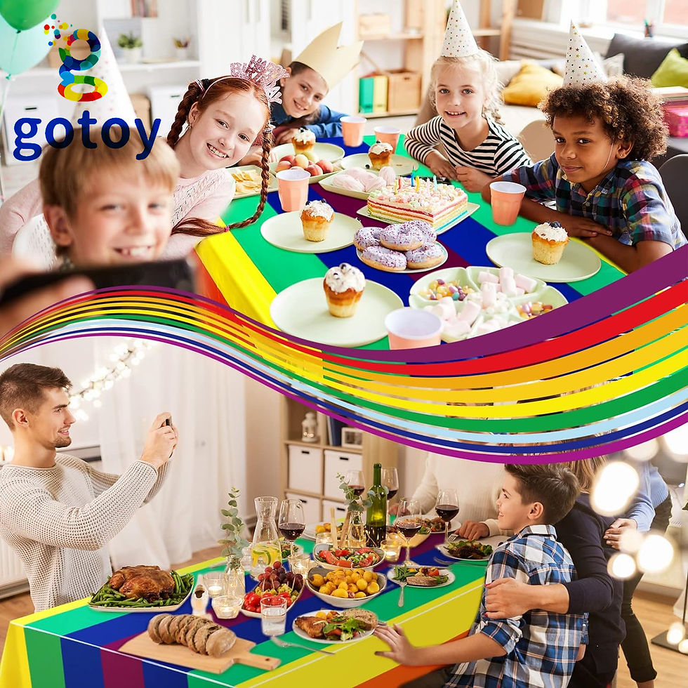 Thumbnail: Large Rainbow  Party Supplies Table Cover 137*274 cm