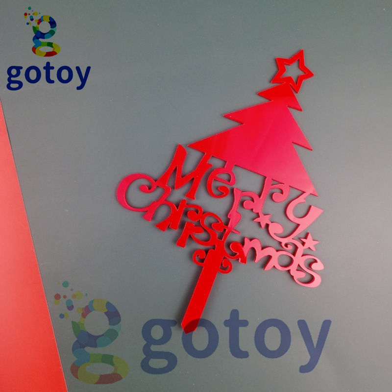 Christmas Cake Topper – Acrylic Merry Christmas Decoration