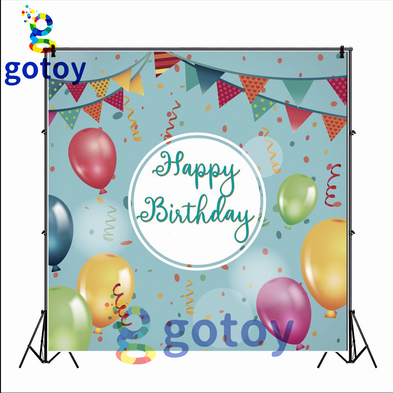 Colorful Balloon Happy Birthday Party PVC Banner 150cm*150cm