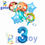 Thumbnail: 6pcs Blue coco melon Number Balloon Set