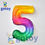 Thumbnail: 32 inch Rainbow Color Jelly Number Balloon