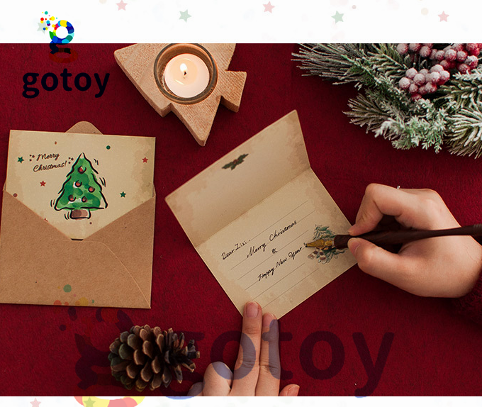 Thumbnail: 6 sets Hand-Drawn Festive Christmas Cards – Creative &amp; Cute Greeting