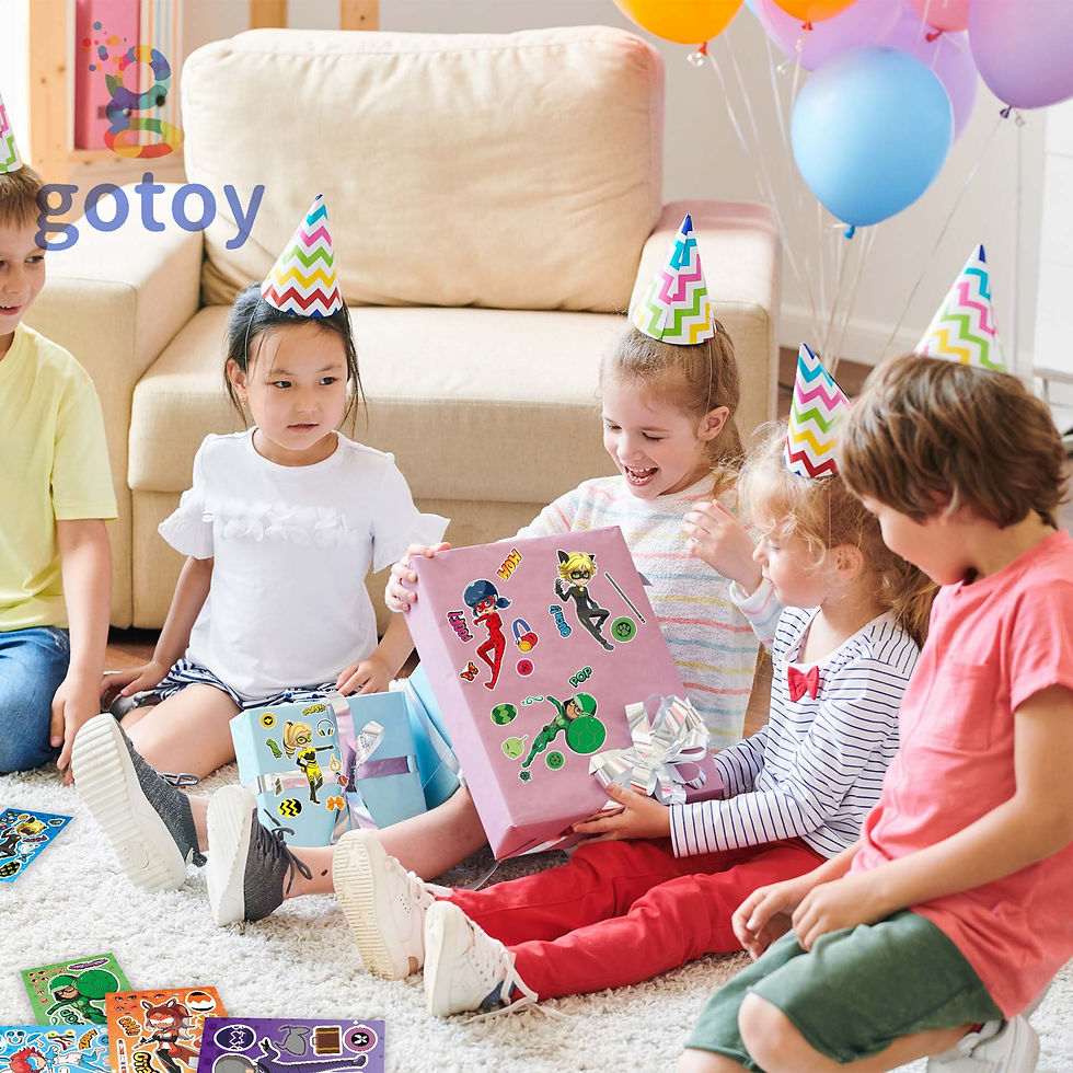 Thumbnail: 8pcs Miraculous Stickers Make a Face Stickers Birthday Party Supplies