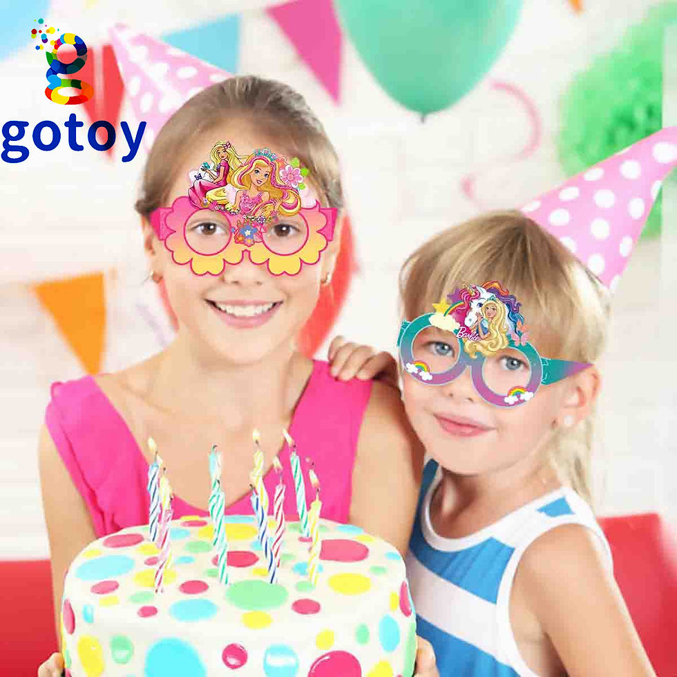 Thumbnail: 8pcs Barbie Doll Birthday Party Decorative Glasses Party Supplies eye