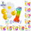 Thumbnail: 8pcs Rainbow Smile Flower Number Balloon Set