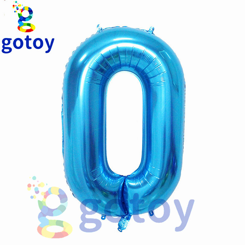Thumbnail: 40 inch Blue Foil Number Balloon