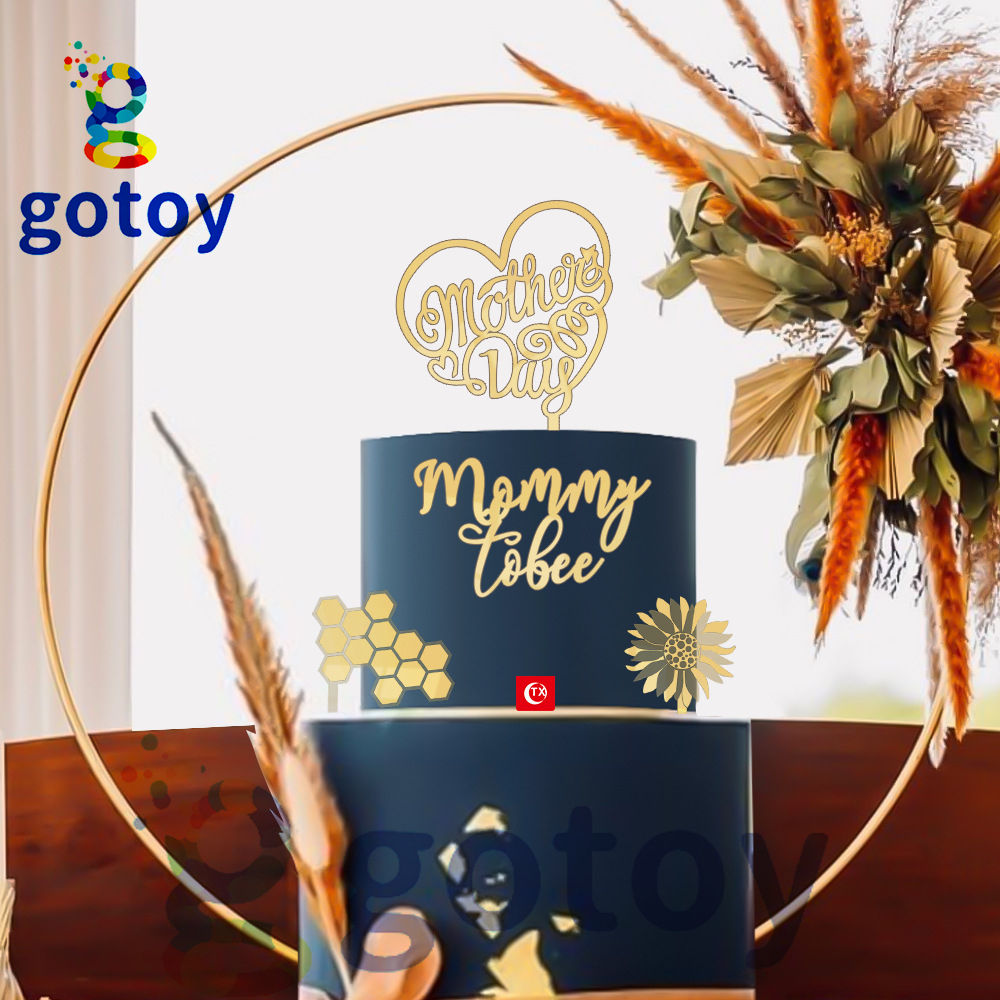 7pcs Cute Baby Show Acrylic Cupcake Toppers Party Cupcake Dec