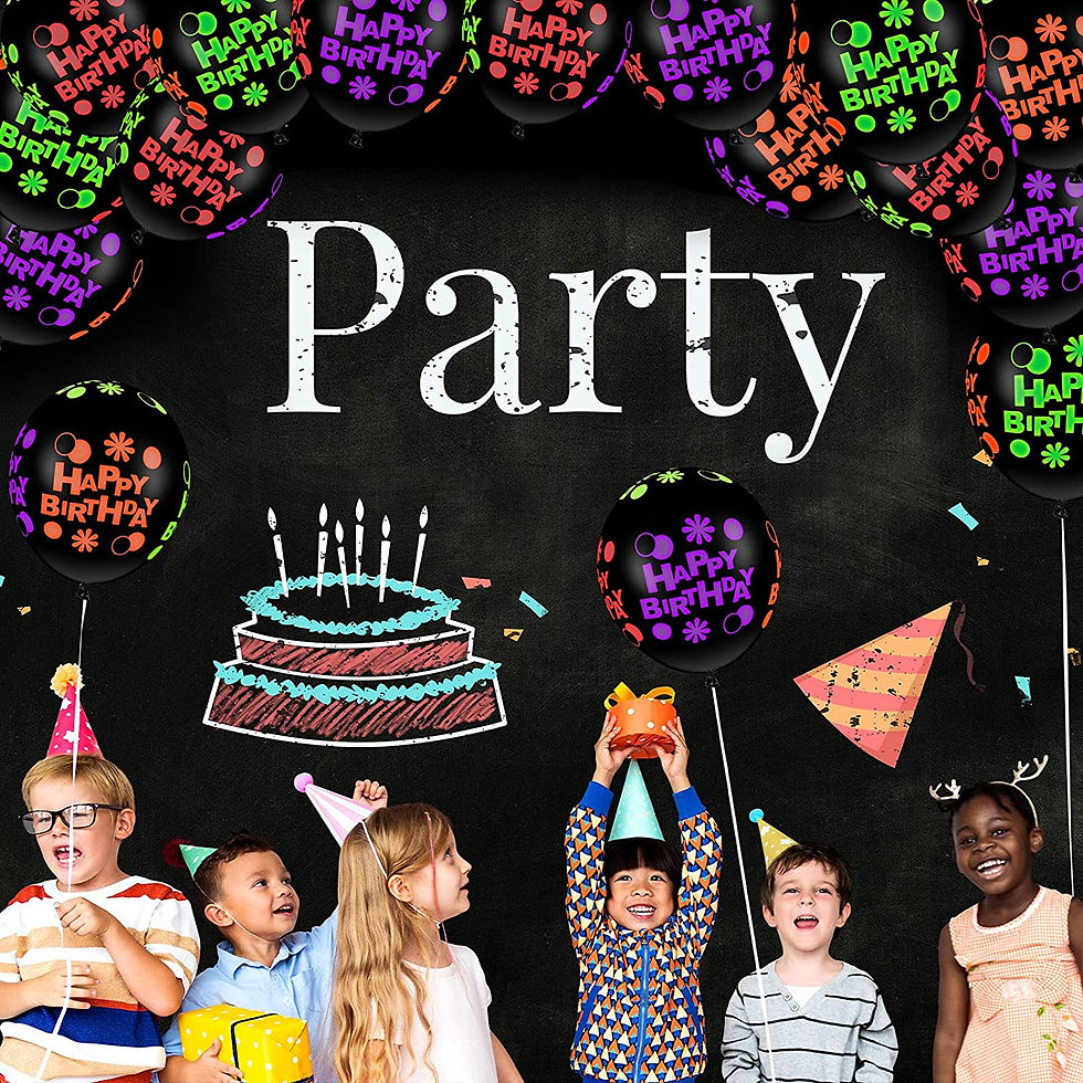 Thumbnail: 10pcs black Balloons 12” UV Fluorescent Balloons Glow In the Dark