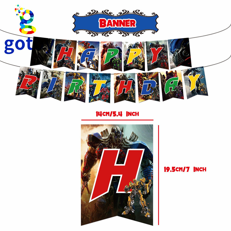 Thumbnail: Transformers Birthday Party Supplies balloon set