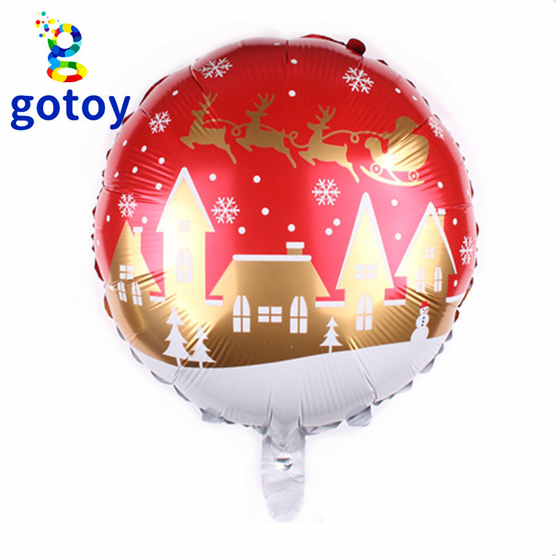 18 inch Merry Christmas Foil Balloon Display (Air Filled and Helium)