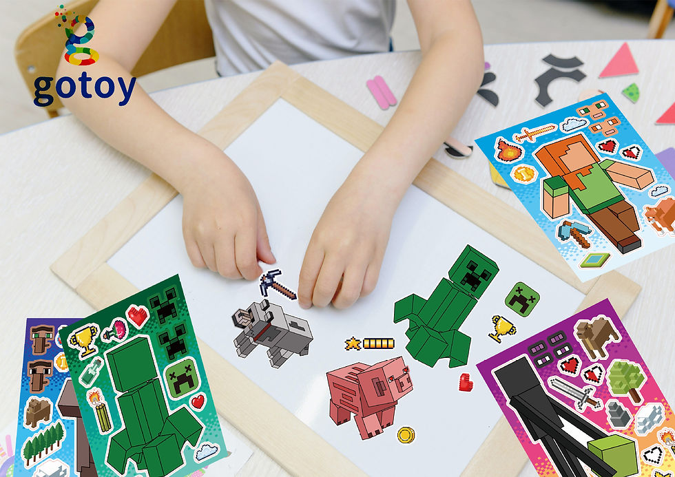 Thumbnail: 16pcs Minecraft Stickers Make a Face Stickers Birthday Party Suppl