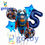 Thumbnail: 6pcs Superhero Superman Number Balloon Set