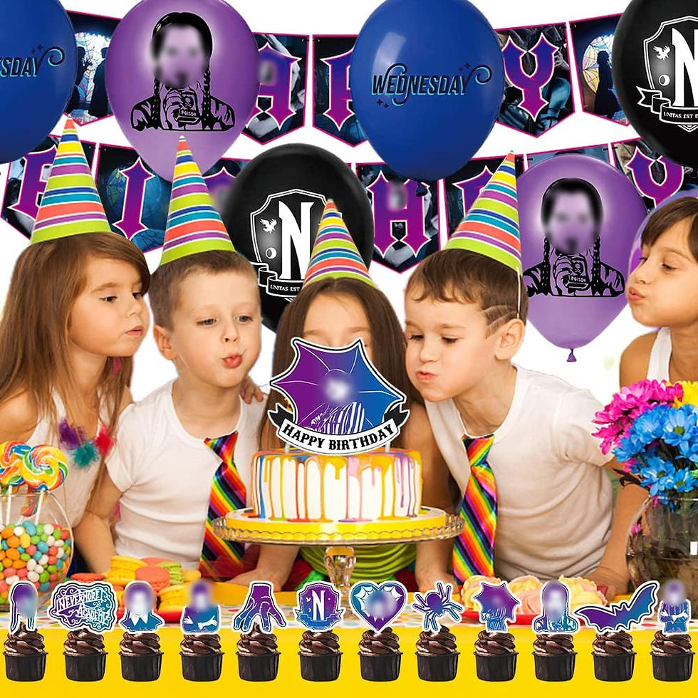 Thumbnail: Wednesday Party Supplies for Kids’ Birthday balloon se