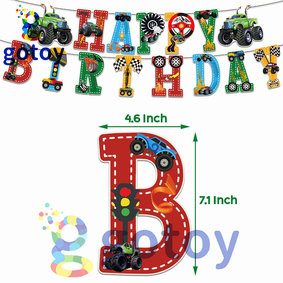 Thumbnail: Monster Truck  Birthday Party Supplies balloon set