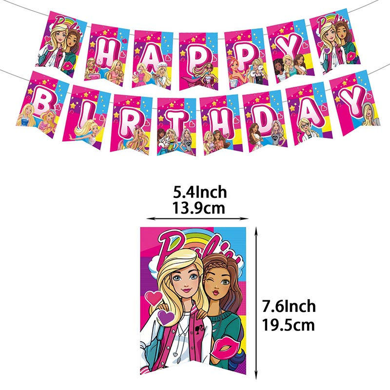 Thumbnail: Barbie doll pink Party Supplies for Kids’ Birthday balloon set