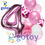 Thumbnail: 12pcs 32 inch Pink Foil Number Balloon