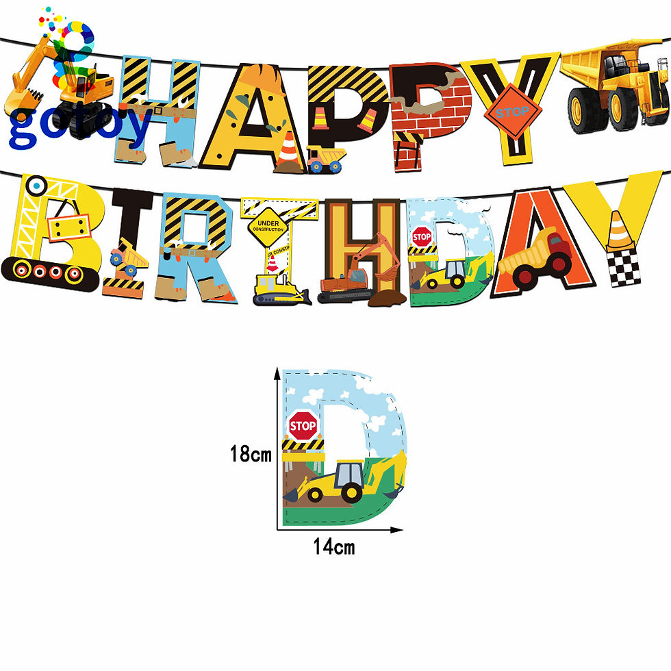 Thumbnail: Construction Vehicle Birthday Party Supplies balloon set