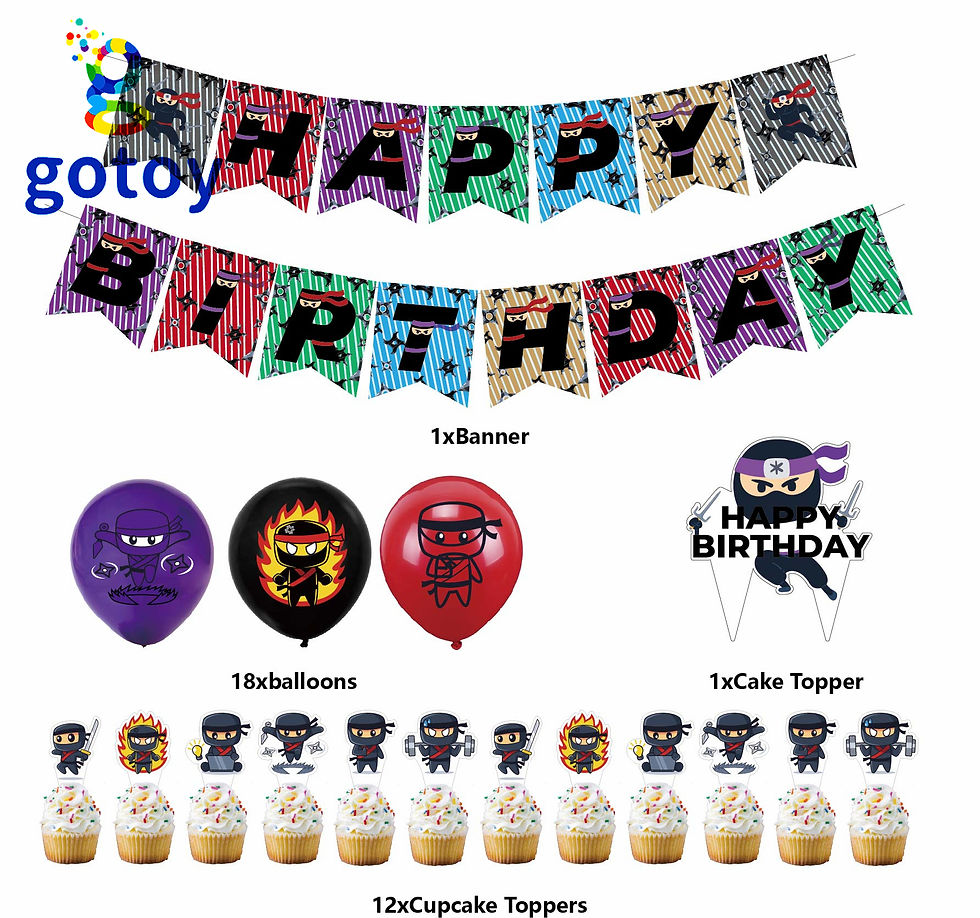 Thumbnail: Ninja Party Supplies for Kids’ Birthday balloon set