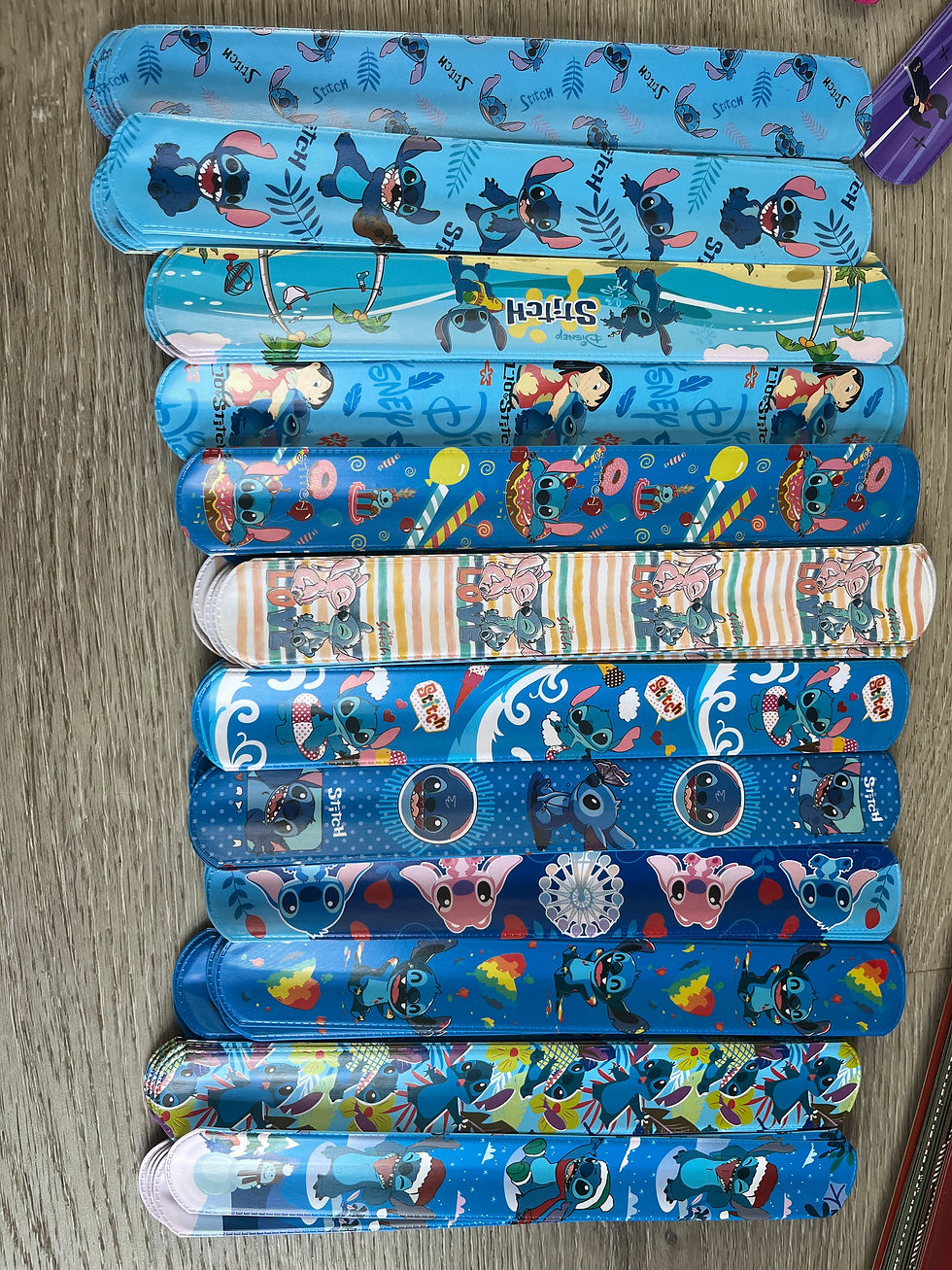 Thumbnail: 12pcs  Stitch Slap Bracelet Kids Birthday Favors gift toy