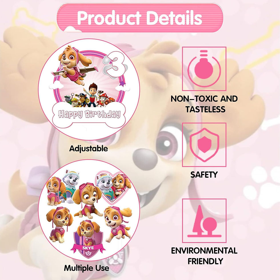 Thumbnail: 7pcs 3rd PAW Patrol Acrylic  Cupcake Toppers  Birthday Party Cupcake Dec