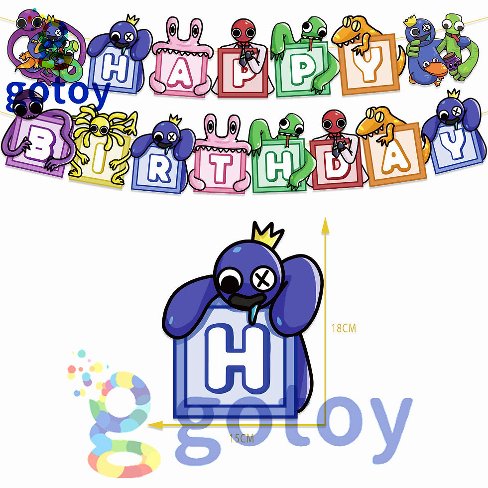 Thumbnail: Rainbow Friends Birthday Party Supplies balloon set