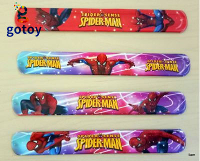 Thumbnail: 12pcs Spider man Slap Bracelet Kids Birthday Party Supplies Favors gift toy