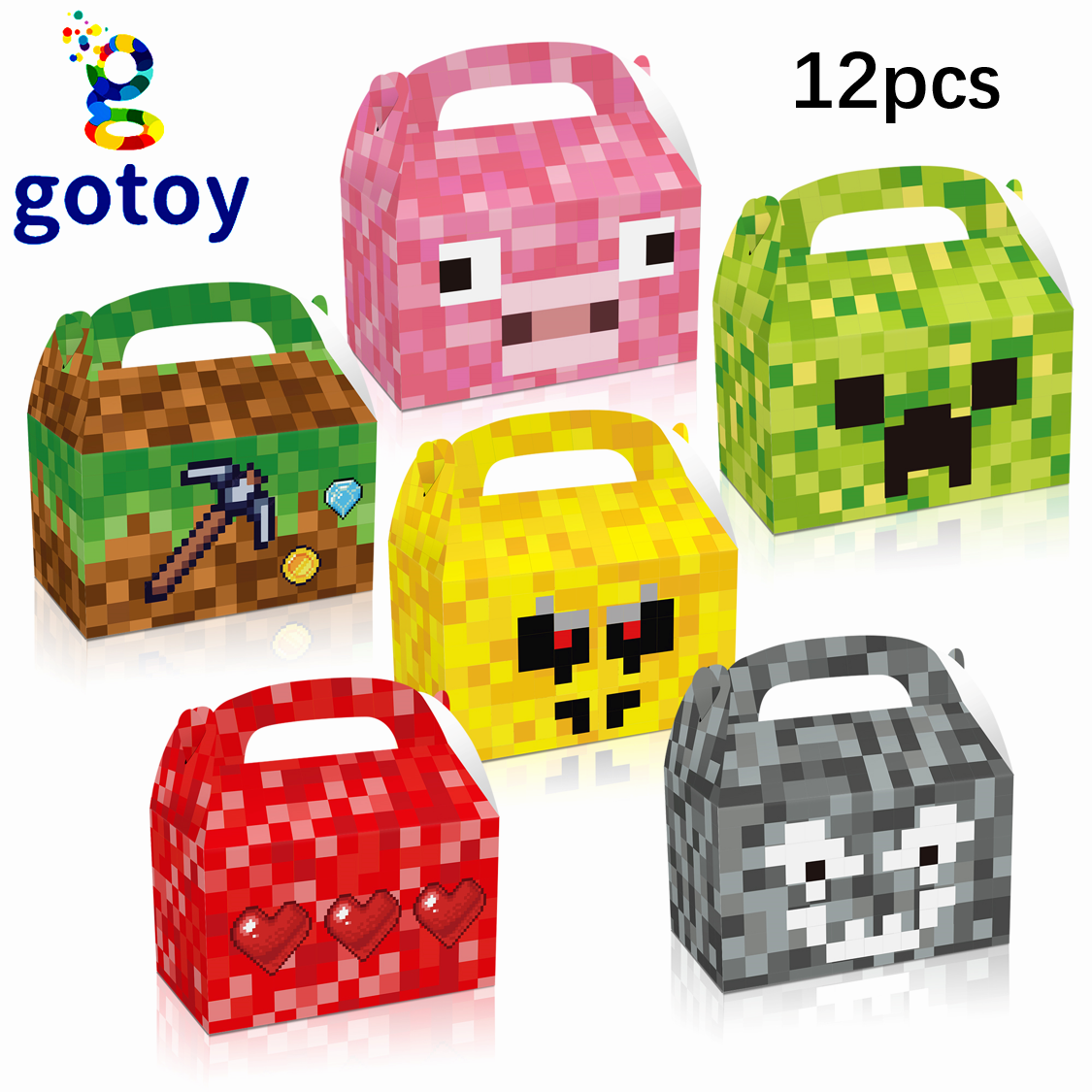 12pcs Minecraft Party Candy Gift Box Pack candy boxes