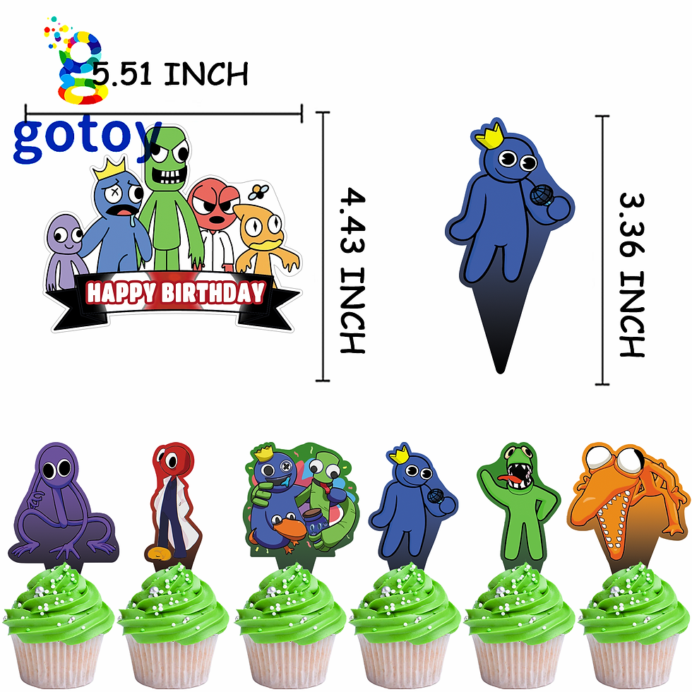 Thumbnail: Rainbow Friends Birthday Party Supplies balloon set Invitation Card