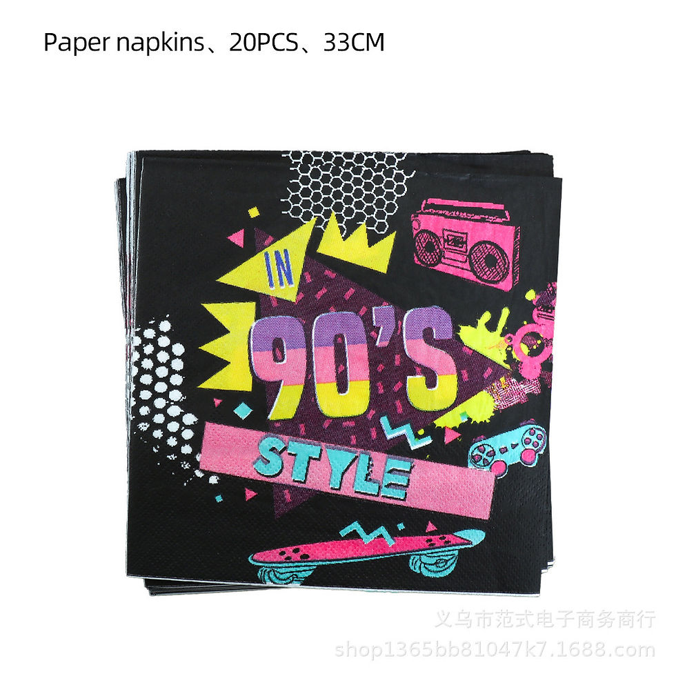 20pcs 90's Party Supplies Paper Tissue
