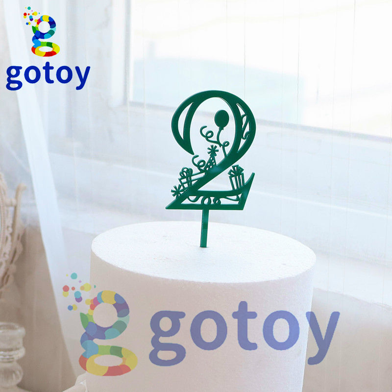 Thumbnail: Number acrylic cake topper cake decoration