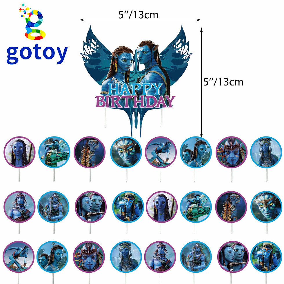 Thumbnail: Avatar Film party happy birthday flag and balloon set
