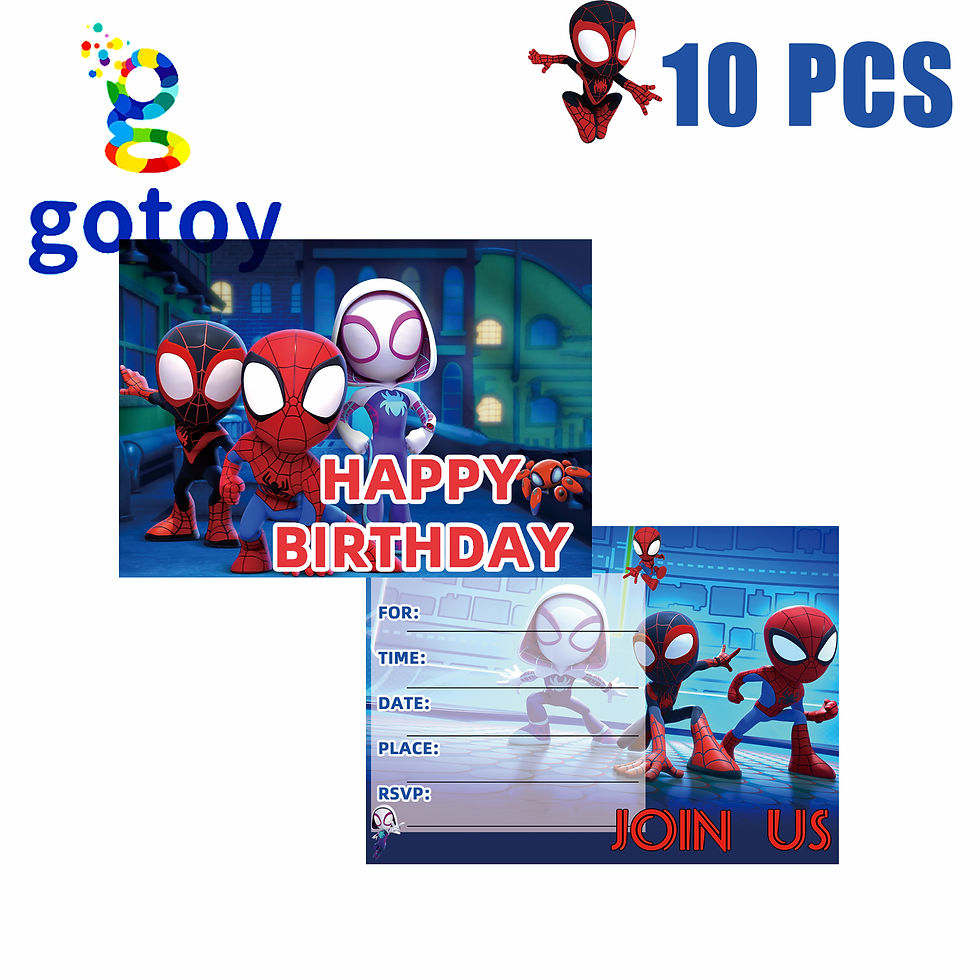 Thumbnail: Spidey Spider man Birthday Party Supplies balloon set Invitation Card