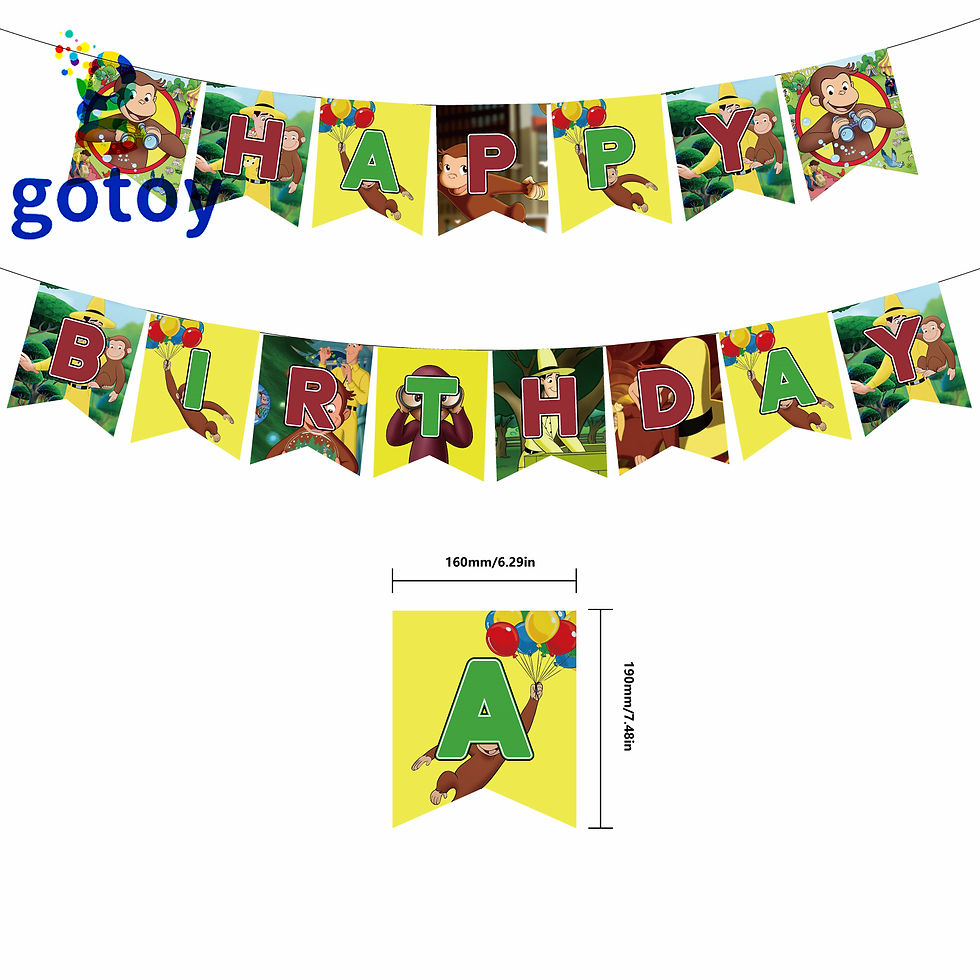 Thumbnail: Curious George Party Supplies for Kids’ Birthday balloon set