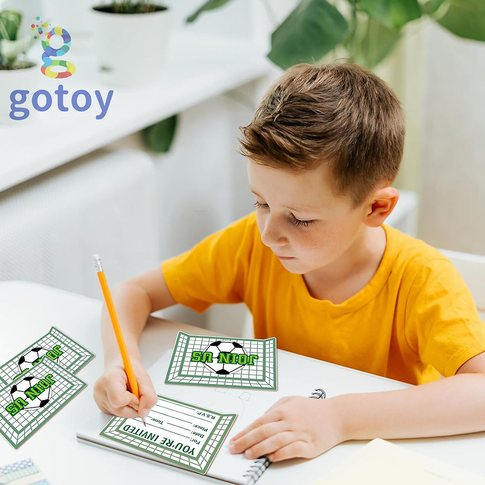 Thumbnail: 10pcs Soccer football Party Supplies Invitation Card