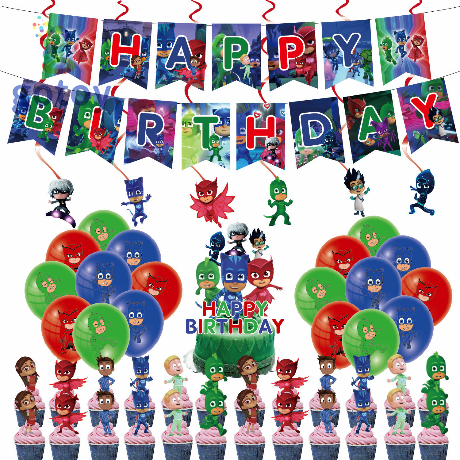 PJ Masks Party Supplies for Kids’ Birthday balloon set
