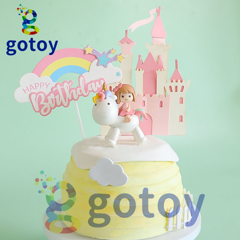 Thumbnail: Unicorn Girl Figurine Cake Princess Topper Cute Doll Cake Decorations Minia