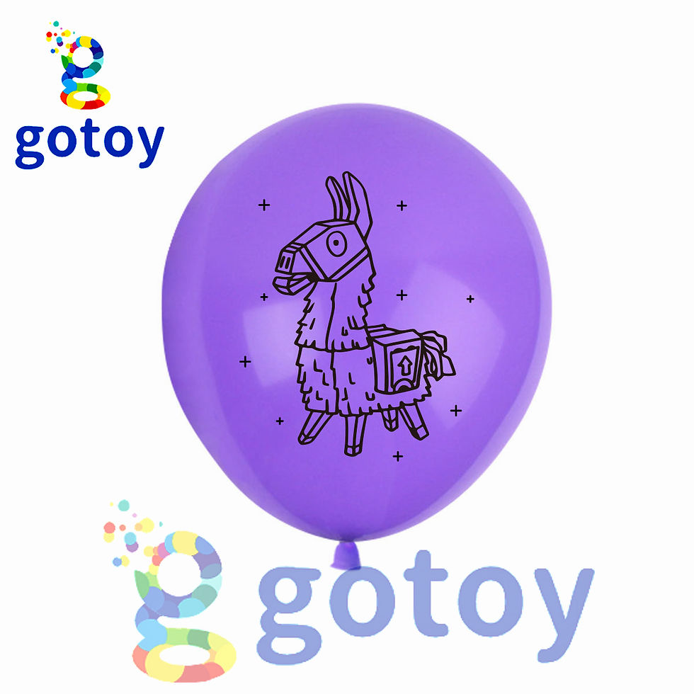 Thumbnail: Fortnite Game Happy birthday flag and balloon set cake topper