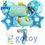 Thumbnail: 7pcs 32 inch Dinosaur Blue Foil Number Balloon