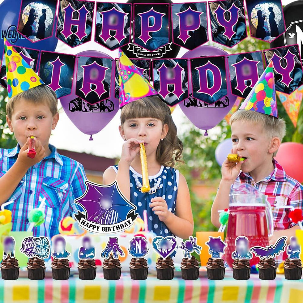 Thumbnail: Wednesday Party Supplies for Kids’ Birthday balloon se