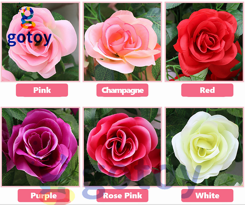 Thumbnail: Red 2.2 m Fake Rose Flower Vines Hanging Floral Ivy, Wedding Flowers Party A