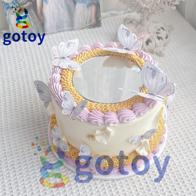 Thumbnail: 3D Butterfly Cake Toppers Mixed Sizes Realistic Paper Butterflies Cake Decoratin