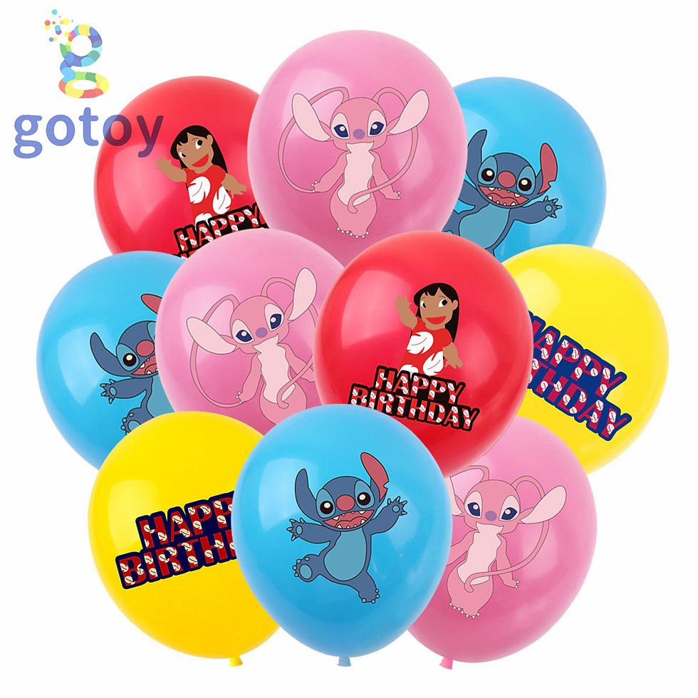 Thumbnail: Lilo & Stitch  happy birthday flag and balloon set