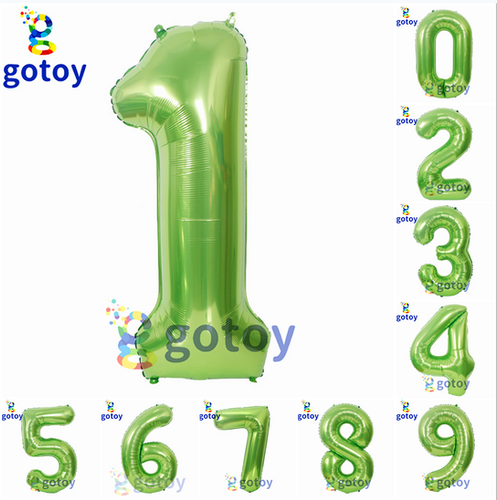 40 Inch Green Foil Number Balloon Nzgotoy