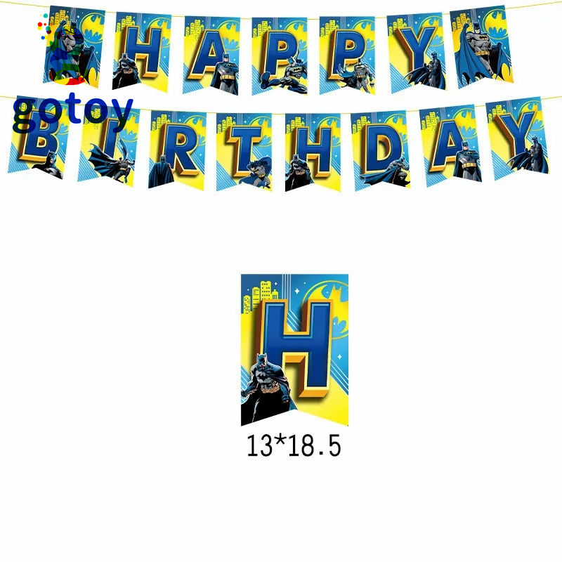 Batman happy birthday paper banner