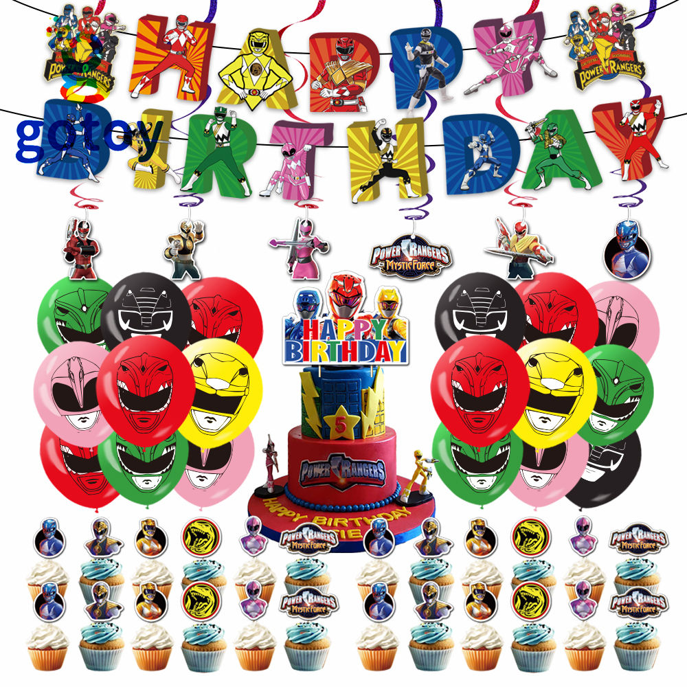 POWER RANGERS Party Supplies for Kids’ Birthday balloon set