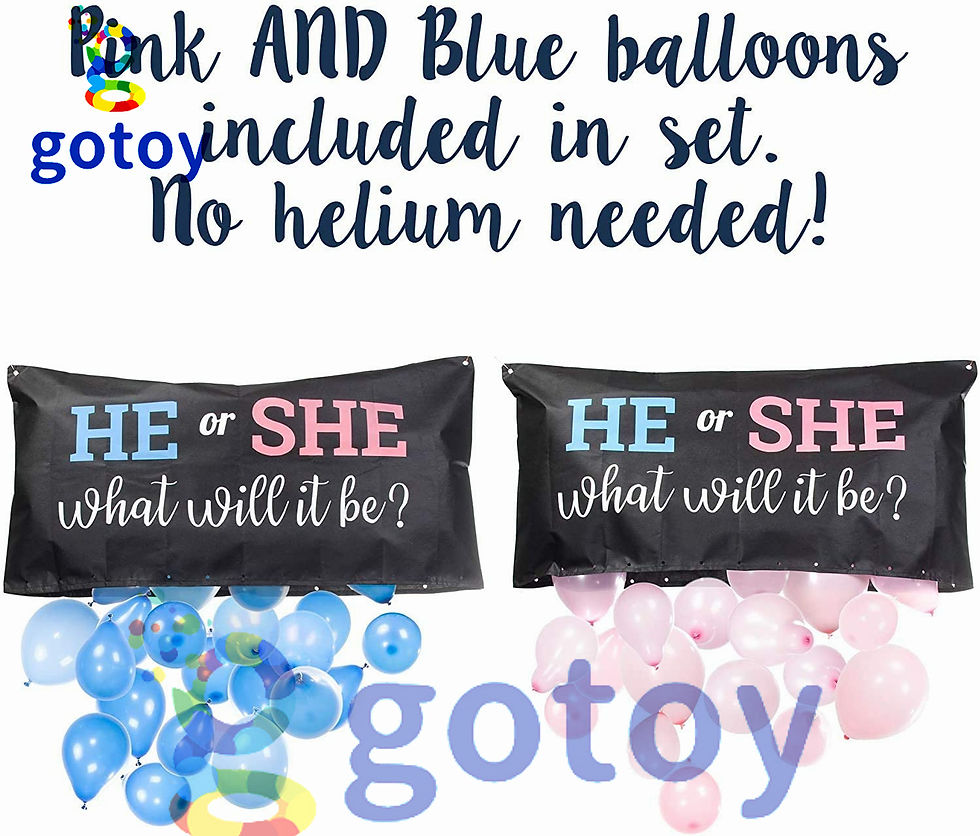 Thumbnail: Gender Reveal Party Decoration 1set or She Balloon Drop Bag with Rope Pink Blue