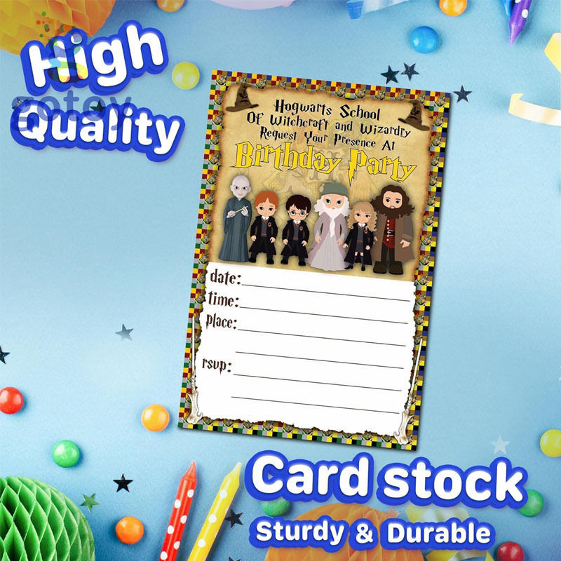 Thumbnail: 10pcs  Harry Potter  Party Supplies Invitation Card
