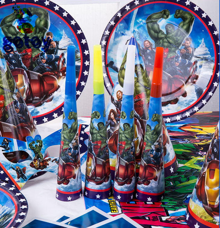 Thumbnail: 87pcs Avengers Super Hero Party Supplies Birthday Party Table